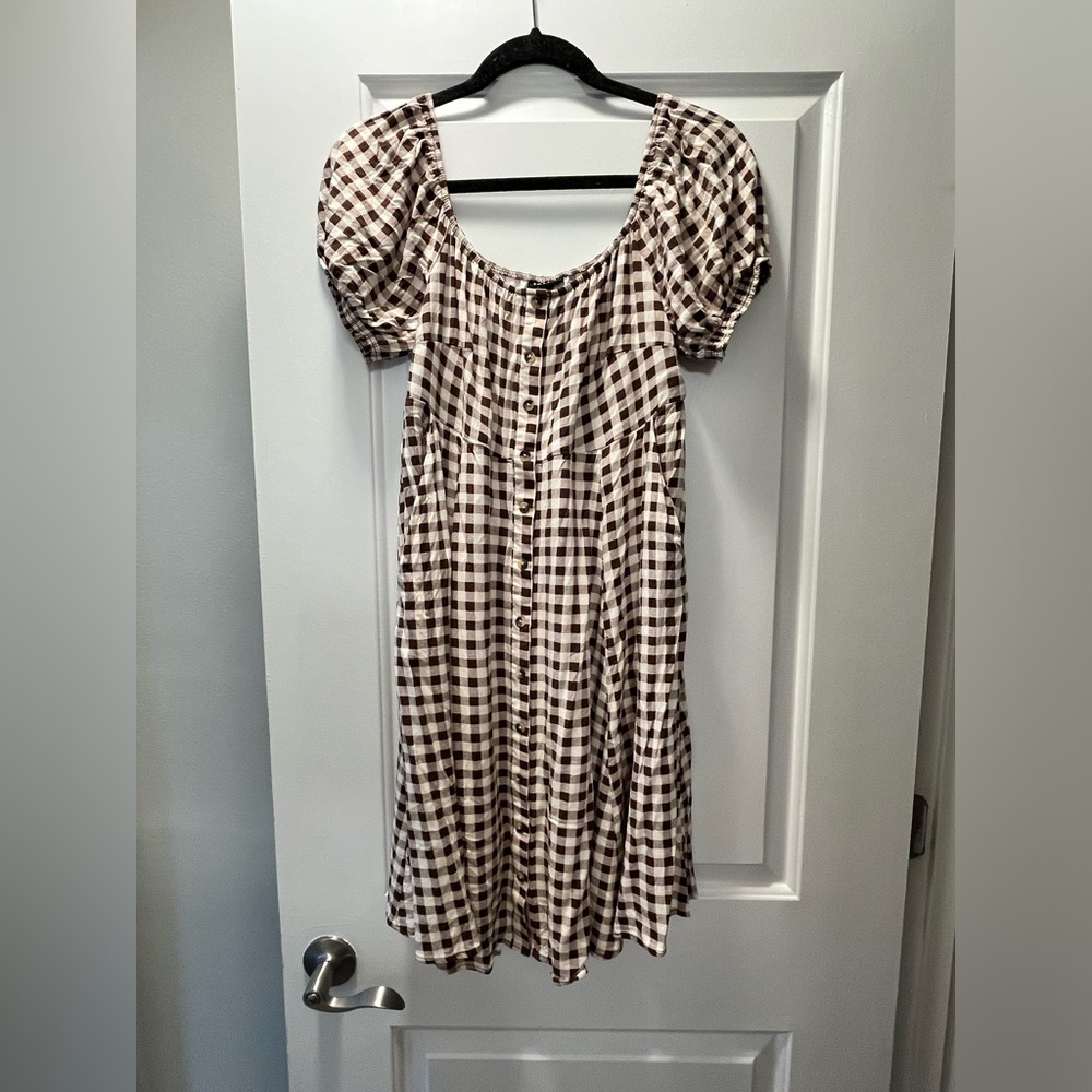 Torrid Mini Rayon Slub Button Front Skater Dress size 00 - Picture 5 of 10